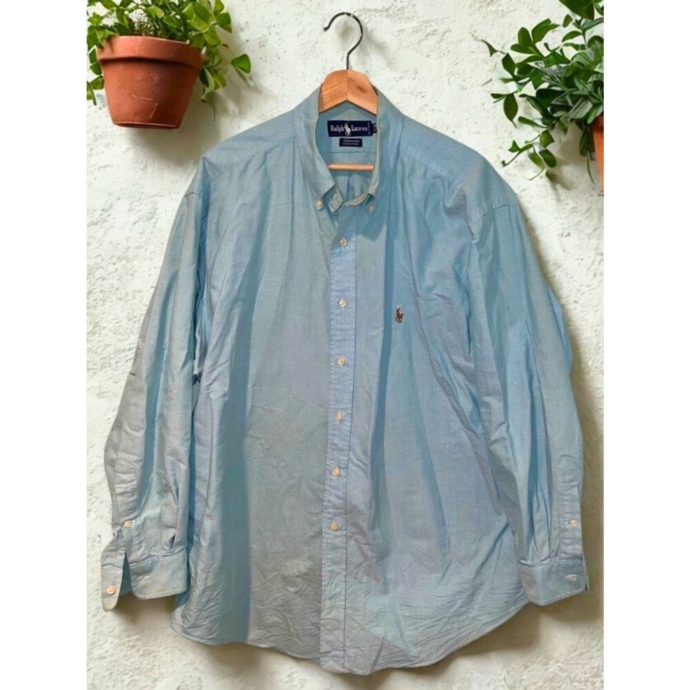 Polo Ralph Lauren Yarmouth Dress Shirt Sz. 17 34 Button Down 100% Cotton Vintage